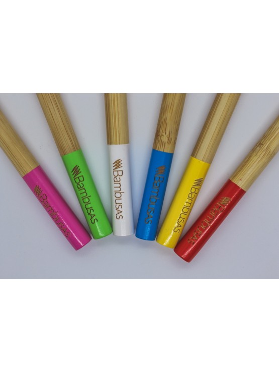 Escova de Dentes de Bambu Bambusas Rosa - Sustentável e Eficiente