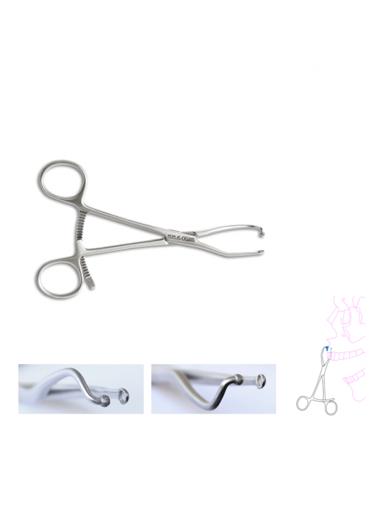 Fórceps de Osso MJK - Pontas Assimétricas