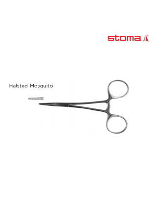 Pinça Clamp Halsted-Mosquito - Reta - 12.5 cm