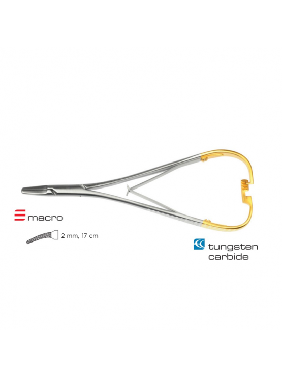 Porta agulhas Lichtenberg - 17 cm - Ponta: 2 mm curva