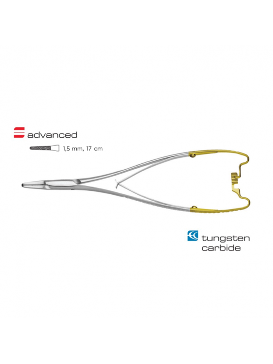 Porta agulhas Stoma - Ponta: 1.5 mm reta