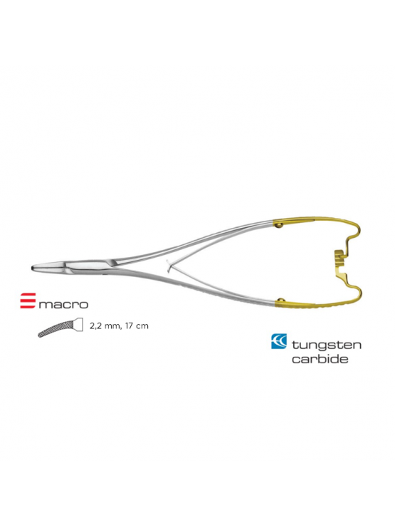 Porta agulhas Stoma - Ponta: 2.2 mm curva