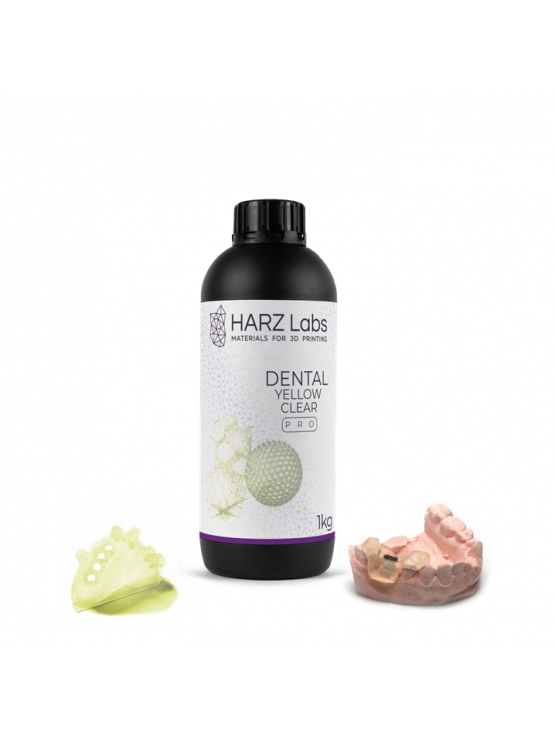Resina 3D Guias Cirúrgicas Dental Yellow Clear PRO 1Kg