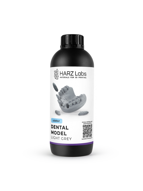 Resina 3D Harz Labs Dental Model Light Grey (1kg) - LCD/DLP