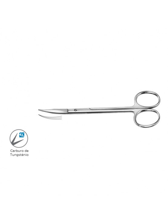 Tesoura Goldman-Fox - Curva - 13 cm -Carboneto de Tungsténio